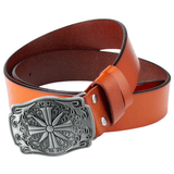 Westernläderbälte korsspänne dam Orange / 105cm