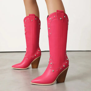 Högklackade Cowboyboots för Dam